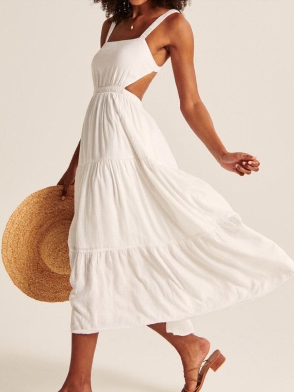 Abercrombie Scrunchie Strap Cutout Maxi Dress Small